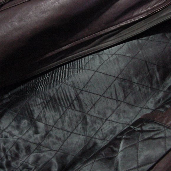 Vtg 90's Towne From London Fog Brown Leather Jacket Sz L - Picture 6 of 9